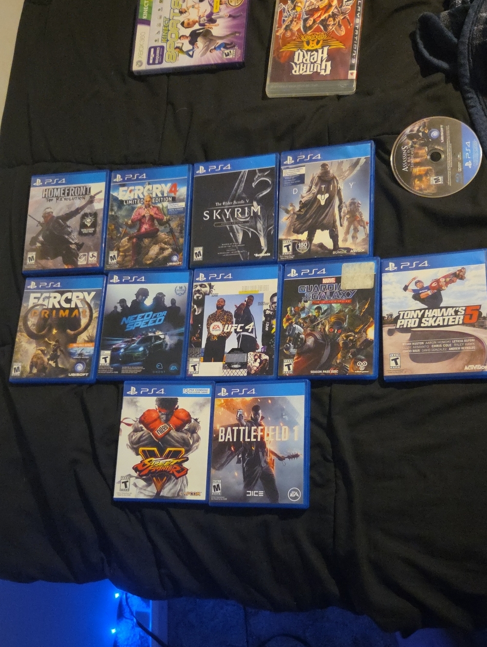 Sony PS4 Blue Game Case Bundle - Multiple Titles Included